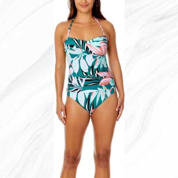 Anne Cole Limited Edition One-Piece Bandeau Twist Front Swimsuit - Picture 6 of 7